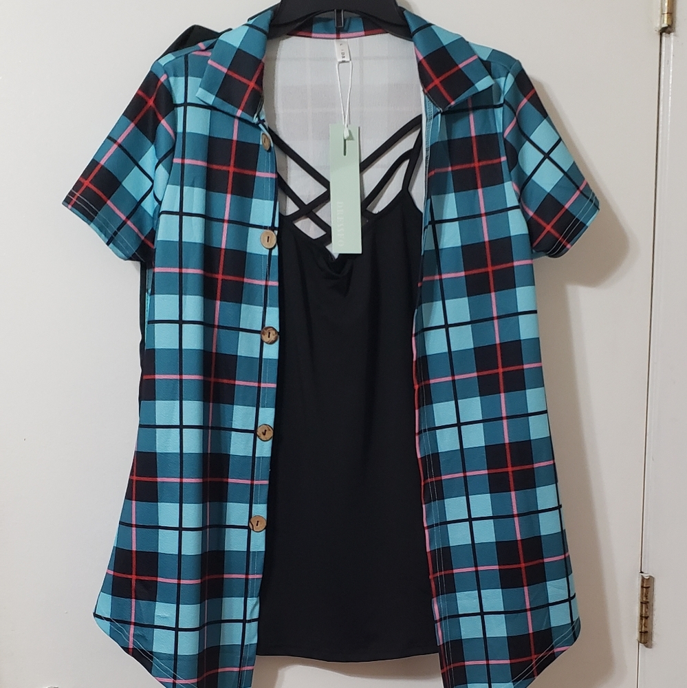 2 pc Top & Capri's Size L